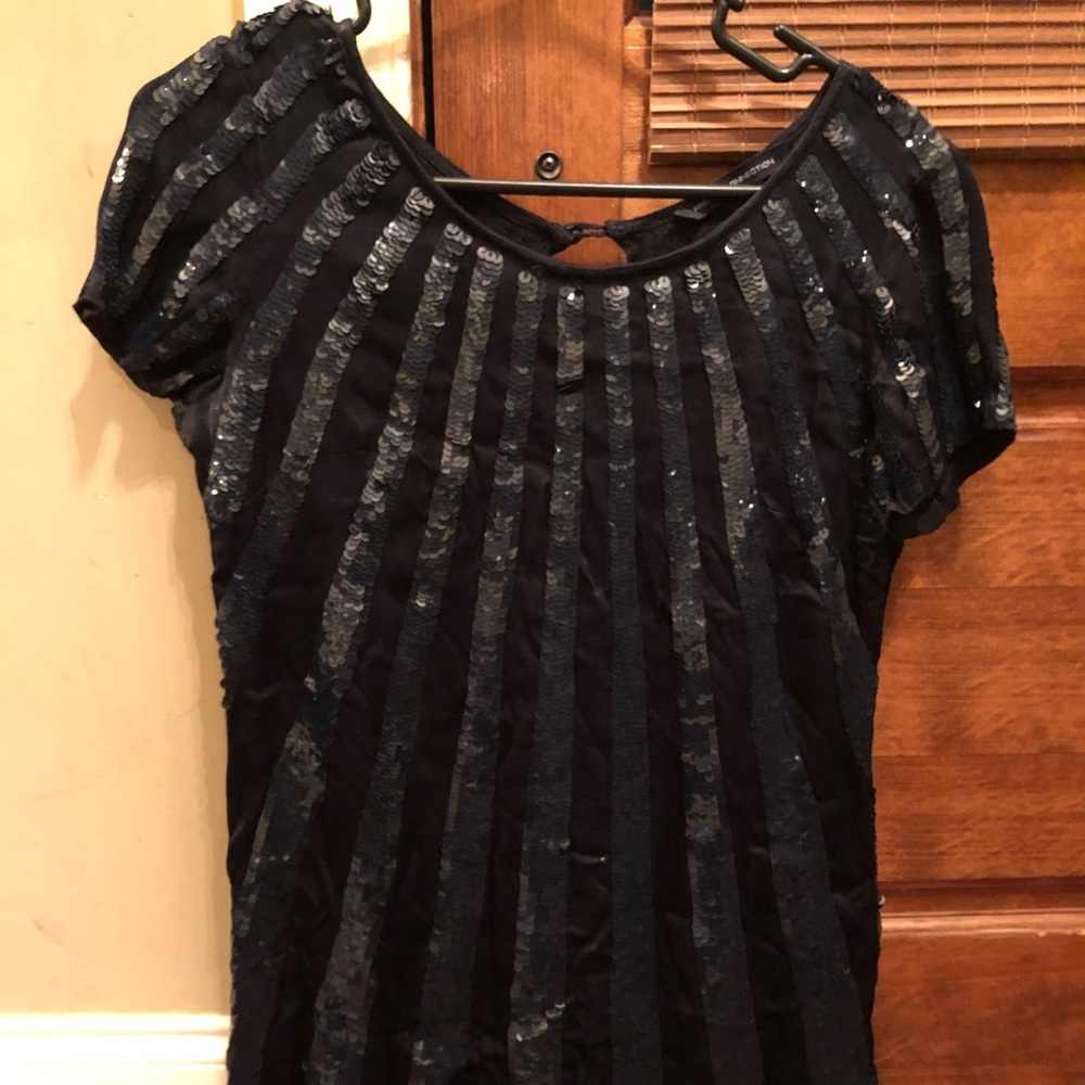 French connection dark navy sequin dress 2 - Picture 2 of 5